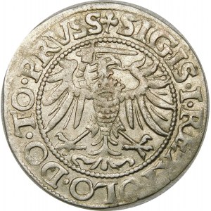 Zygmunt I Stary, Grosz 1539, Elbląg – miecz w prawo – rzadszy - piękny