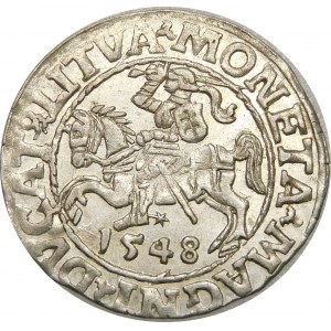 Zygmunt II August, Półgrosz 1548, Wilno – arabska 1, LI/LITVA – wyśmienity