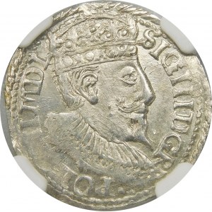 Zygmunt III Waza, Trojak 1598, Olkusz – popiersie z 1596 – nieopisana odmiana