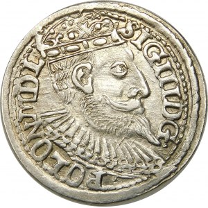 Zygmunt III Waza, Trojak 1598, Olkusz – duża popiersie