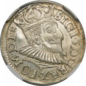 Zygmunt III Waza, Trojak 1595, Wschowa – lilia, haki
