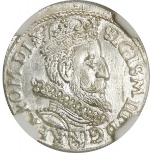 Zygmunt III Waza, Trojak 1605, Kraków – cyfra 5 bez belki – wyśmienity
