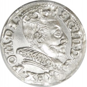 Zygmunt III Waza, Trojak 1593, Wilno – Chalecki dzieli datę – piękny