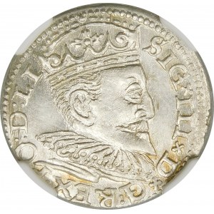 Zygmunt III Waza, Trojak 1595, Ryga – krzyżyki i kropki na rewersie