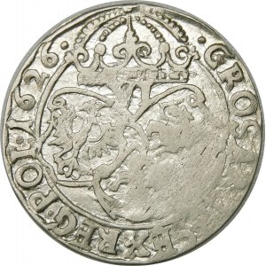 Zygmunt III Waza, Szóstak 1626, Kraków – błąd SIGIS/GROSS – rzadki i piękny
