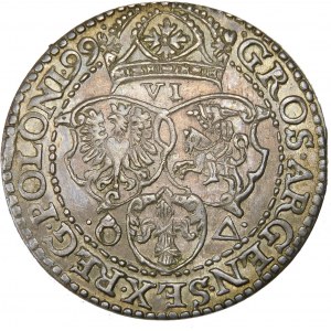 Zygmunt III Waza, Szóstak 1599, Malbork – duża głowa – rzadki i piękny