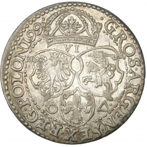 Zygmunt III Waza, Szóstak 1599, Malbork – duża głowa – rzadki