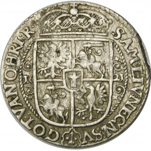 Zygmunt III Waza, Ort 1621, Bydgoszcz – PRV M – przebitka PRV/S - kwiat
