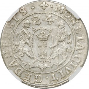 Zygmunt III Waza, Ort 1624/3, Gdańsk – przebita data, PR – wariant