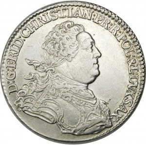 Fryderyk Krystian 1763, 2/3 talara (gulden) 1763 FWóF, Drezno