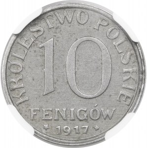 10 fenigów 1917 FF - napis otokowy bliżej obrzeża