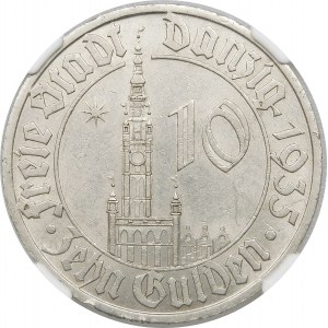 10 guldenów 1935 ratusz gdański