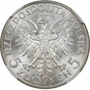 5 złotych Głowa Kobiety 1933