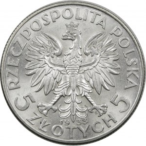 5 złotych Głowa Kobiety 1933