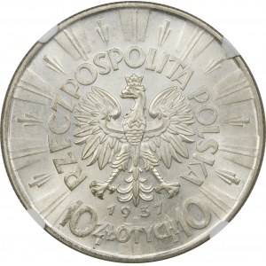 10 złotych 1937 Piłsudski - UNIKALNY STAN ZACHOWANIA