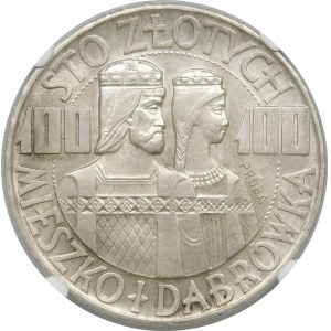 PRÓBA 100 złotych Mieszko i Dąbrówka 1966 - srebro