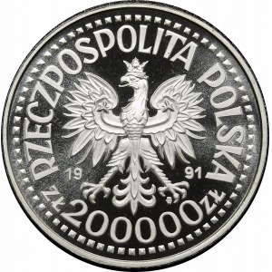 PRÓBA 200000 złotych Jan Paweł II 1991 - srebro