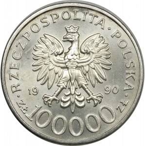 100000 złotych 1990 Solidarnosć TYP C - srebro