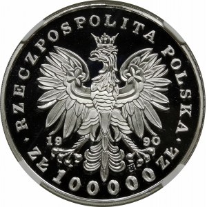 100000 złotych 1990 Piłsudski Mały Tryptyk - srebro