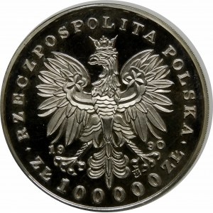 100000 złotych 1990 Piłsudski Mały Tryptyk - srebro