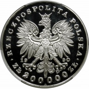 200000 złotych 1990 Piłsudski Duży Tryptyk - srebro