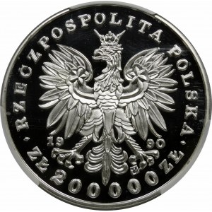 200000 złotych 1990 Piłsudski Duży Tryptyk - srebro