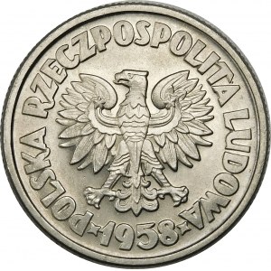 PRÓBA NIKIEL 5 ZŁOTYCH 1958 Waryński