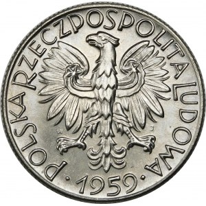 PRÓBA NIKIEL 5 ZŁOTYCH 1959 Rybak