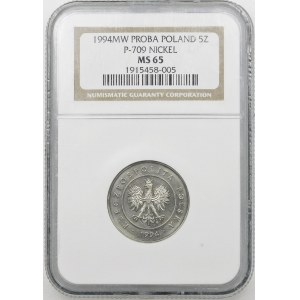 PRÓBA NIKIEL 5 ZŁOTYCH 1994