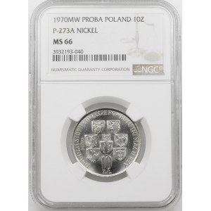 PRÓBA NIKIEL 10 złotych 1970 Powrót do Macierzy