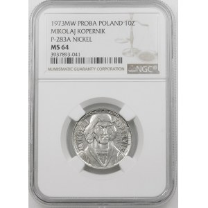 PRÓBA NIKIEL 10 złotych 1973 Mikołaj Kopernik