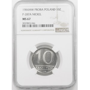 PRÓBA NIKIEL 10 złotych 1984