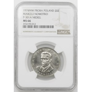 PRÓBA NIKIEL 20 złotych 1974 Marceli Nowotko