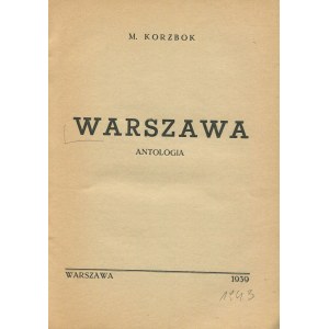 [druk konspiracyjny] Warszawa. Antologia [1943]