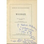 BIAŁOSZEWSKI Miron - Wiersze [AUTOGRAF I DEDYKACJA]