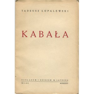ŁOPALEWSKI Tadeusz - Kabała [Wilno 1936]