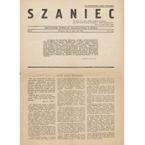 [prasa konspiracyjna] Szaniec. Dwutygodnik poświęcony sprawom Polski w niewoli. Rok IV nr 7 z 21 marca 1942