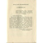 [Szekspir] SHAKESPEARE William - Lukrecja [oprawa wydawnicza]