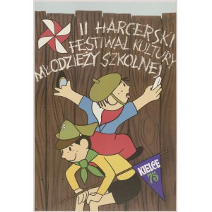 plakat KOTARBIŃSKI Jan - II Harcerski Festiwal Kultury Młodzieży Szkolnej. Kielce '75