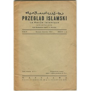 Przegląd Islamski. Organ Muzułmańskiej Gminy m. st. Warszawy. Zeszyt 1-2 z 1935