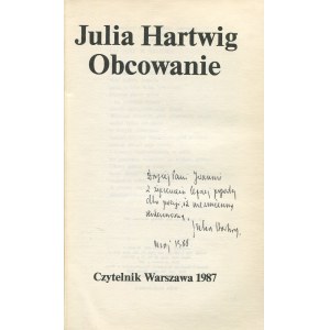 HARTWIG Julia - Obcowanie [AUTOGRAF]