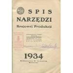 [katalog] Spis narzędzi krajowej produkcji [1934]