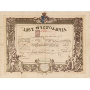 [Kołomyja] List wyzwolenia dla rzeźnika Piotra Stadniczeńko [1899]