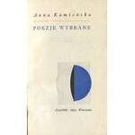 KAMIEŃSKA Anna - Poezje wybrane [AUTOGRAF]