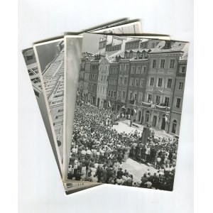 fotografia Warszawa - Zestaw 4 zdjęć z lat 50. [Bierut, Pałac pod Blachą, Marszałkowska]