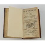 GOLAŃSKI Filip - O wymowie i poezyi oraz (NOWACZYŃSKI Tadeusz) - O prozodyi i harmonii 1786 / 1781