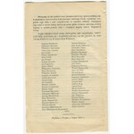 [Słowacki Juliusz] - List otwarty w sprawie sprowadzenia zwłok Juliusza Słowackiego [1910]