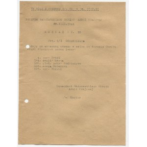 [Powstanie warszawskie] Rozkaz nr 23. Komenda Okręgu AK w Warszawie (27.VIII.1944)