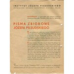 [prospekt] Pisma zbiorowe Józefa Piłsudskiego [okładka Levitt-Him]