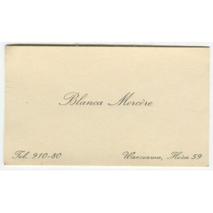 Business card of painter Blanca Mercere